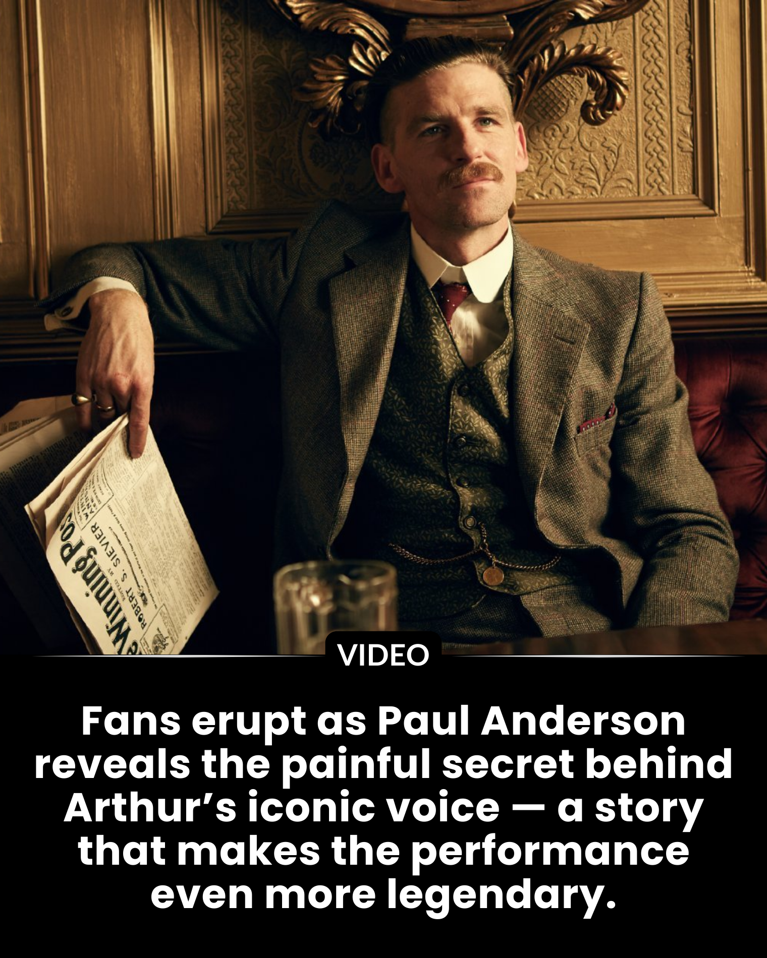 Fans erupt as Paul Anderson reveals the painful secret behind Arthur’s iconic voice — a story that makes the performance even more legendary.