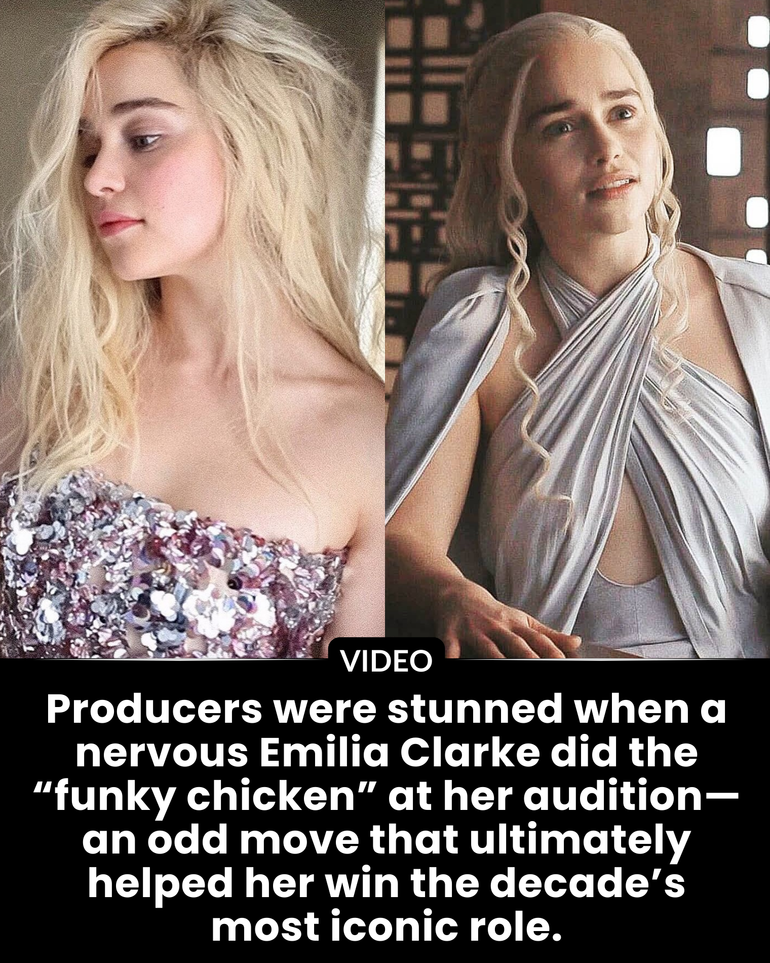 Producers were stunned when a nervous Emilia Clarke did the “funky chicken” at her audition—an odd move that ultimately helped her win the decade’s most iconic role.