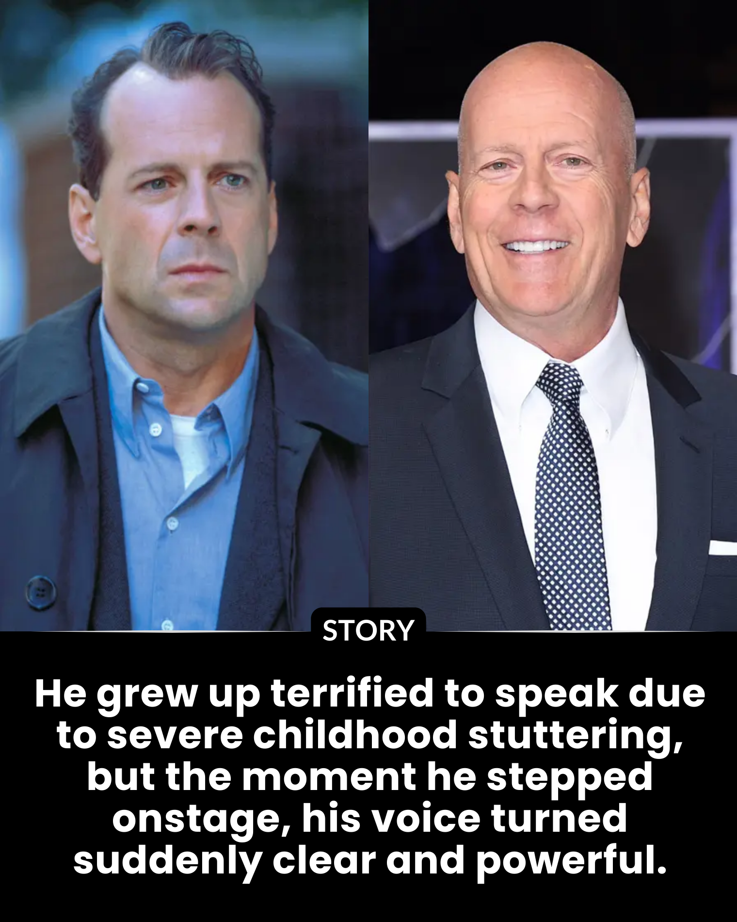 He grew up terrified to speak due to severe childhood stuttering, but the moment he stepped onstage, his voice turned suddenly clear and powerful.