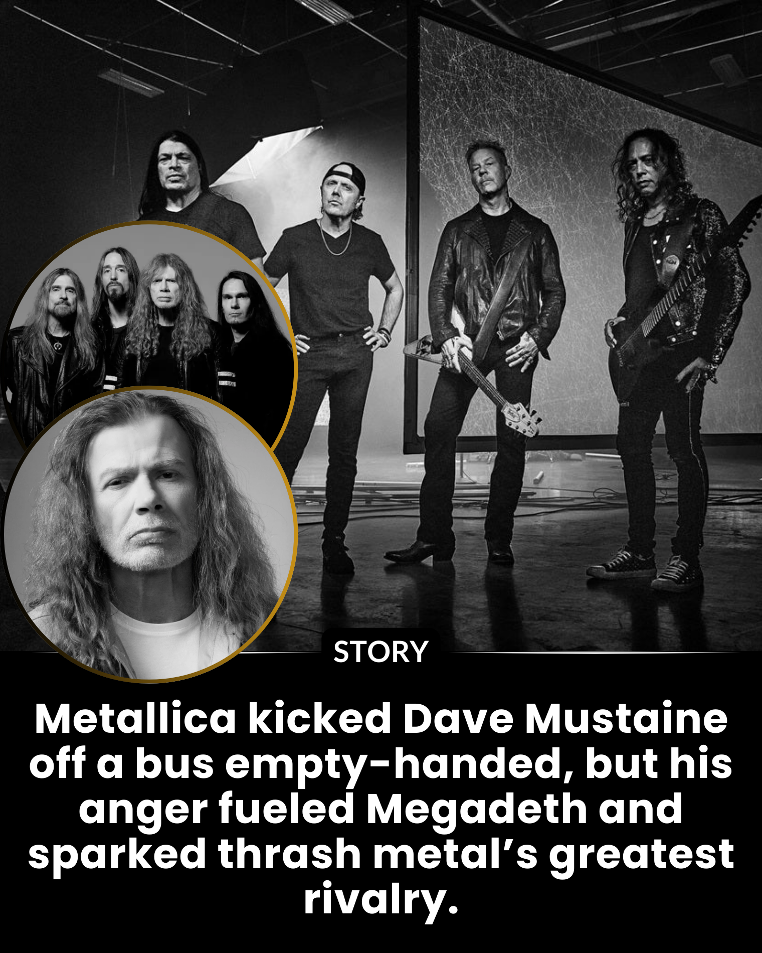 Metallica kicked Dave Mustaine off a bus empty-handed, but his anger fueled Megadeth and sparked thrash metal’s greatest rivalry.