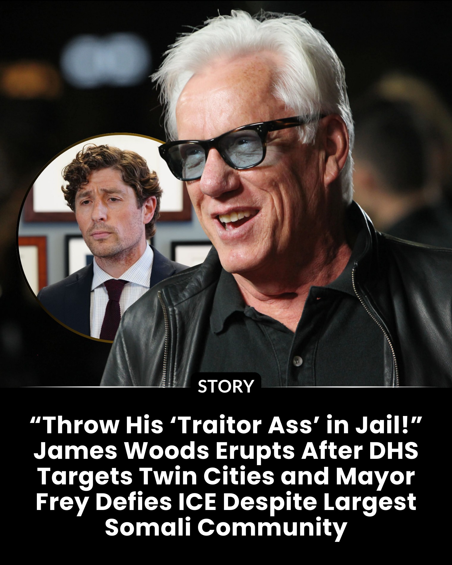 James Woods Demands Minneapolis Mayor Jacob Frey Be Jailed for Refusing to Cooperate with ICE
