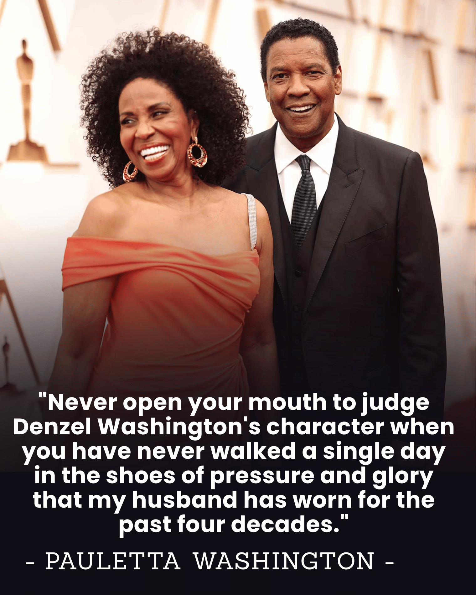 “Red Carpet ERUPTS!” — Pauletta Washington’s Furious 12-Word Defense After Reporter Calls Denzel a Hypocrite, Exposing 40 Years of Pressure and Pain.