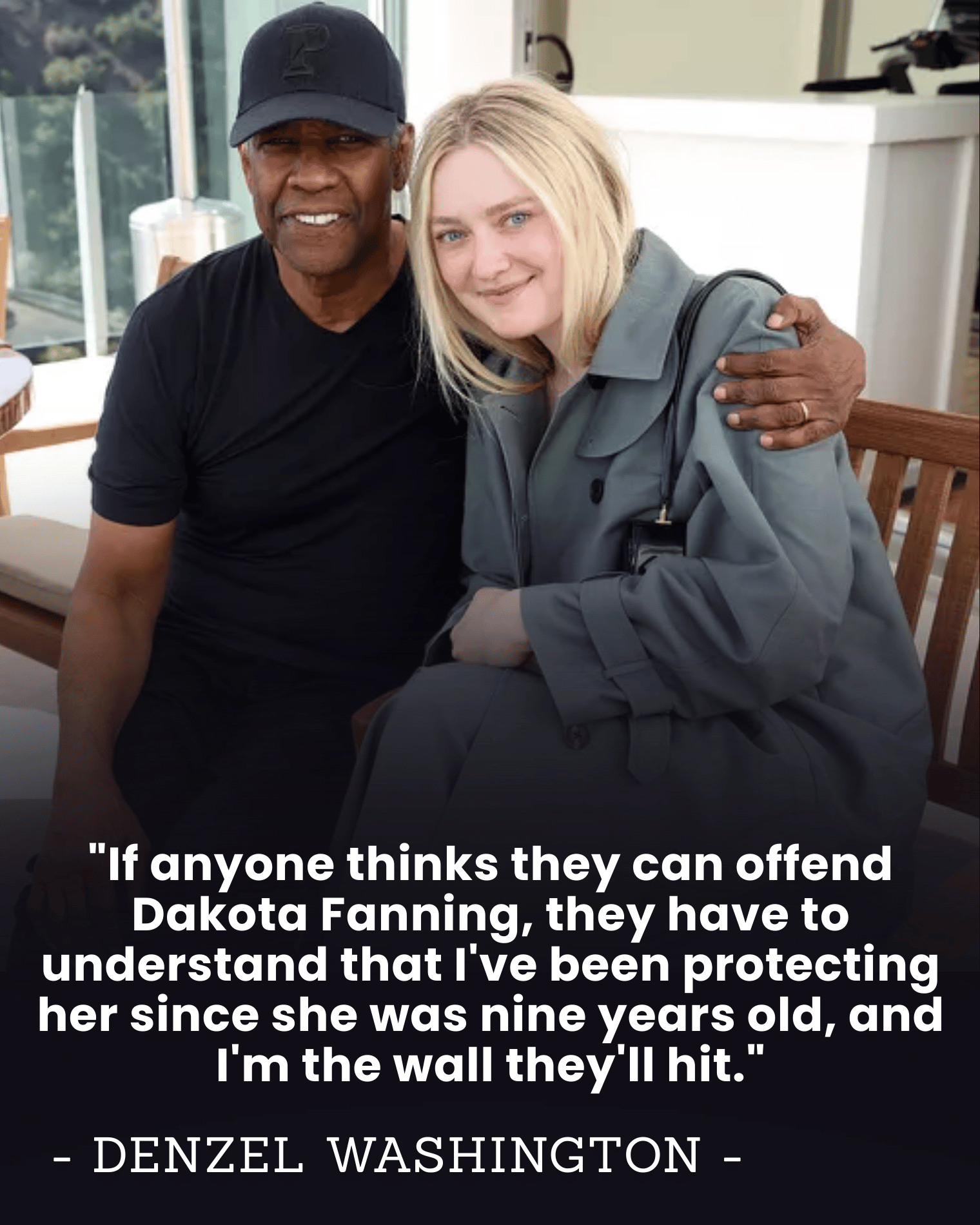 “I’ve Protected Her Since Age 9” — Inside the Closed-Door Showdown Where Denzel Washington Silenced Powerful Producers Over Dakota Fanning.