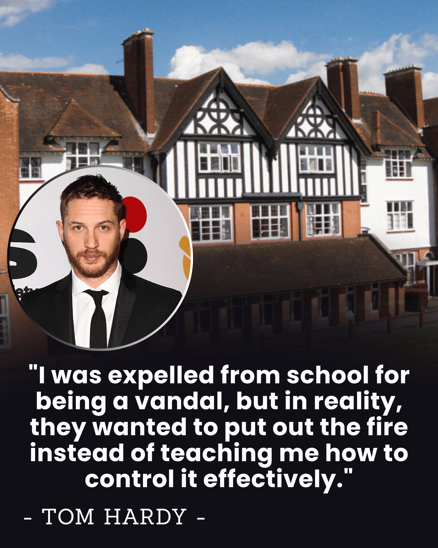 “EXPELLED, SILENCED, DESTROYED” — How Tom Hardy Was Kicked Out of Elite School and Pushed Toward Drugs After Teachers Tried to ‘Extinguish the Fire’.
