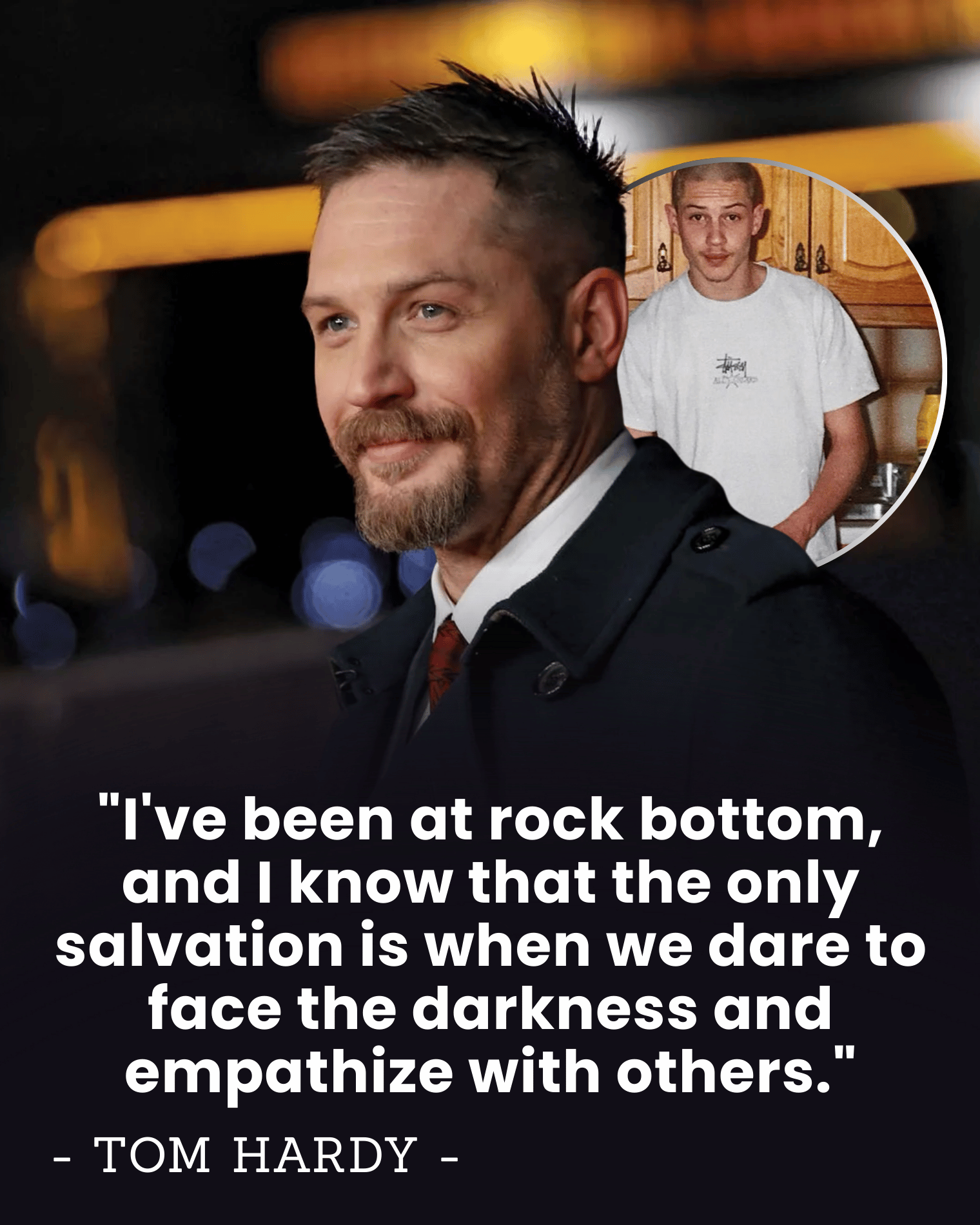 “Rock Bottom to Redemption” — Tom Hardy’s Brutal Battle With Addiction That Nearly Destroyed Him… and the One Choice That Saved Hundreds of Lost Young Lives.