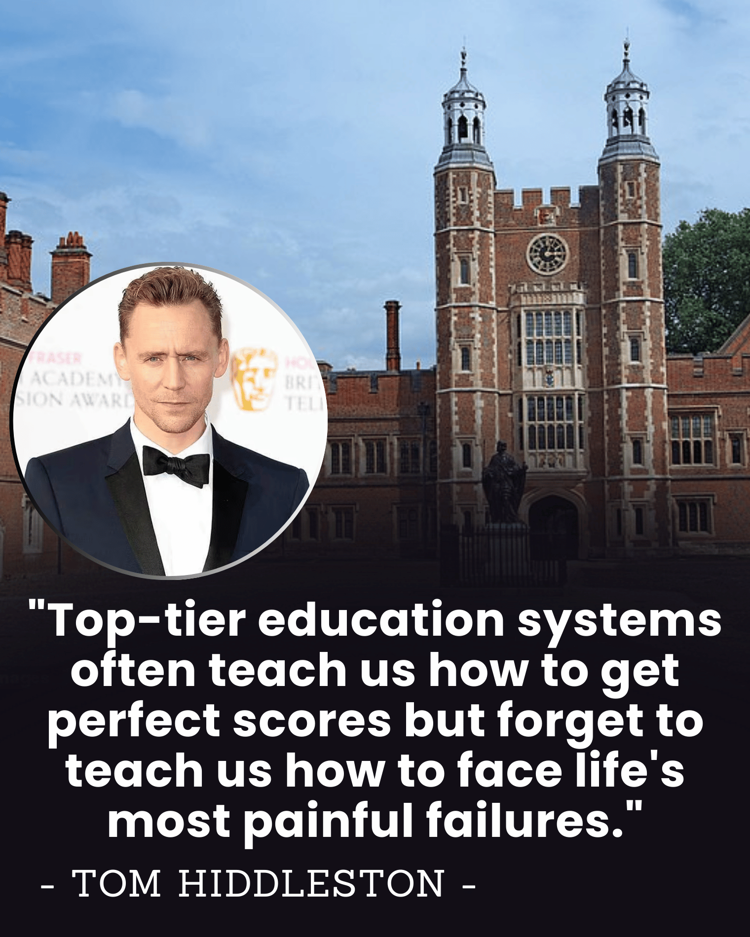 “Straight-A to Broken Inside” — After 15 Years at Eton & Cambridge, Tom Hiddleston Admits Elite Education Left Him Unable to Feel or Fail.