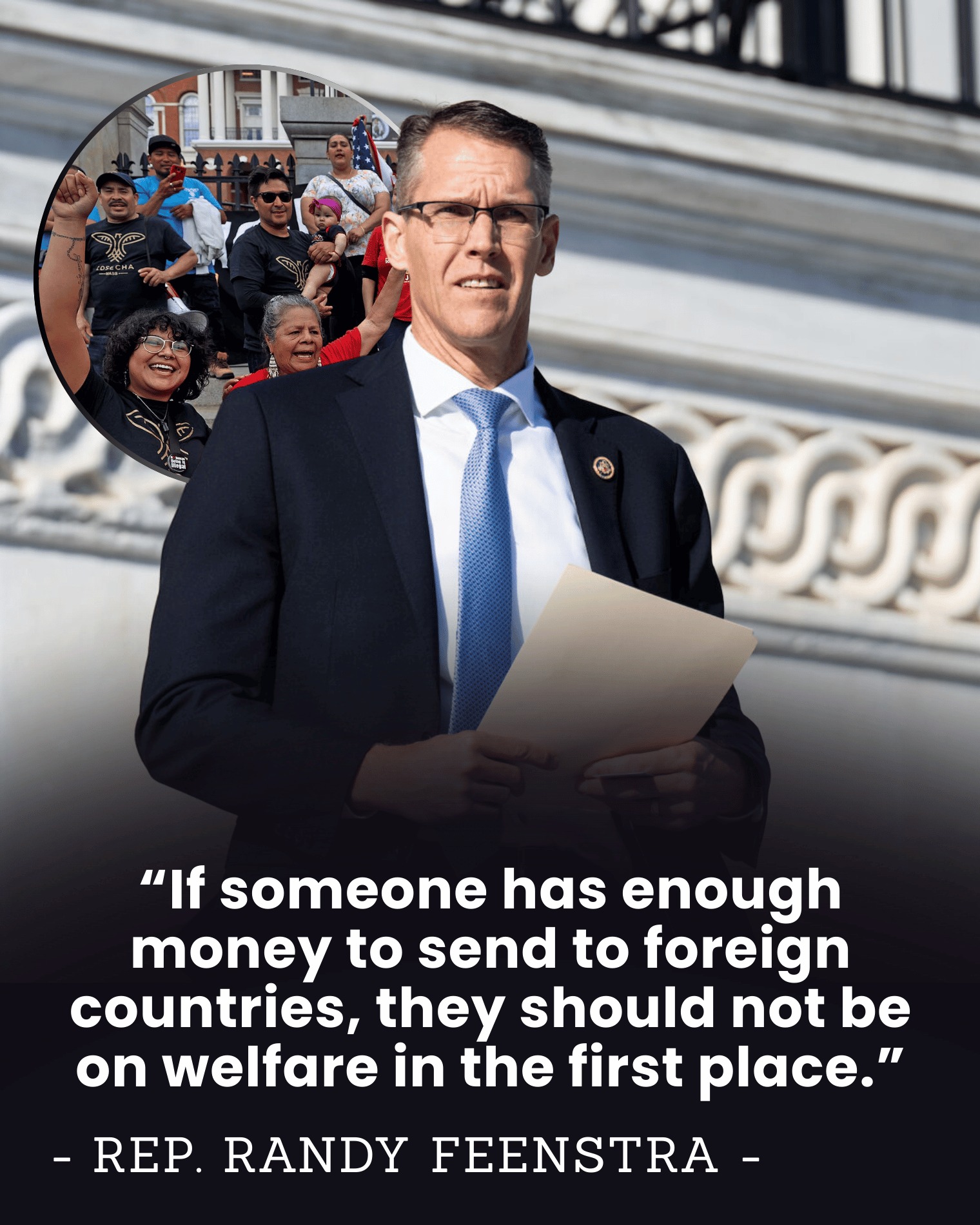 EXCLUSIVE — Rep. Feenstra Introduces Bill to Block Welfare Recipients from Sending Money Abroad
