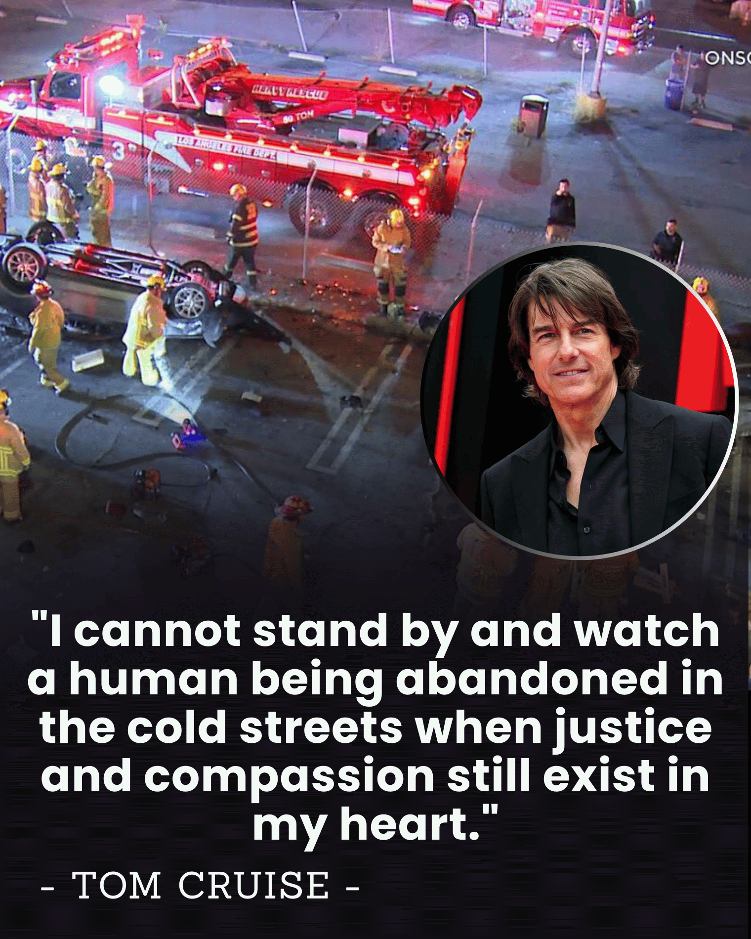 Rainy Night 1996 Shock: Tom Cruise Witnesses Hit-and-Run, Stays All Night—and Secretly Pays $7,000 Hospital Bill for Abandoned Immigrant Woman.