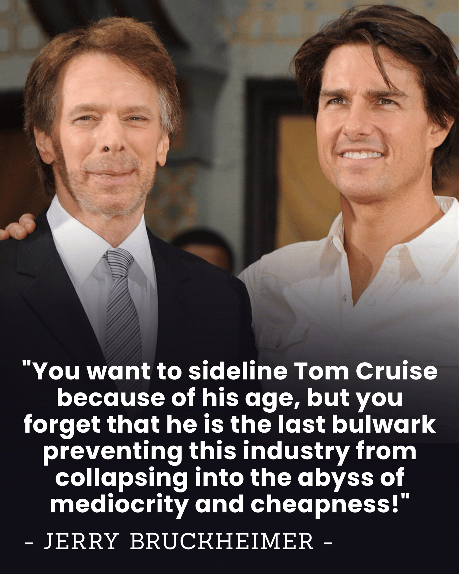 Hollywood Civil War! Execs Tried to Dump Tom Cruise at 60 — Jerry Bruckheimer Explodes in Secret Paramount Meeting Over Top Gun: Maverick.
