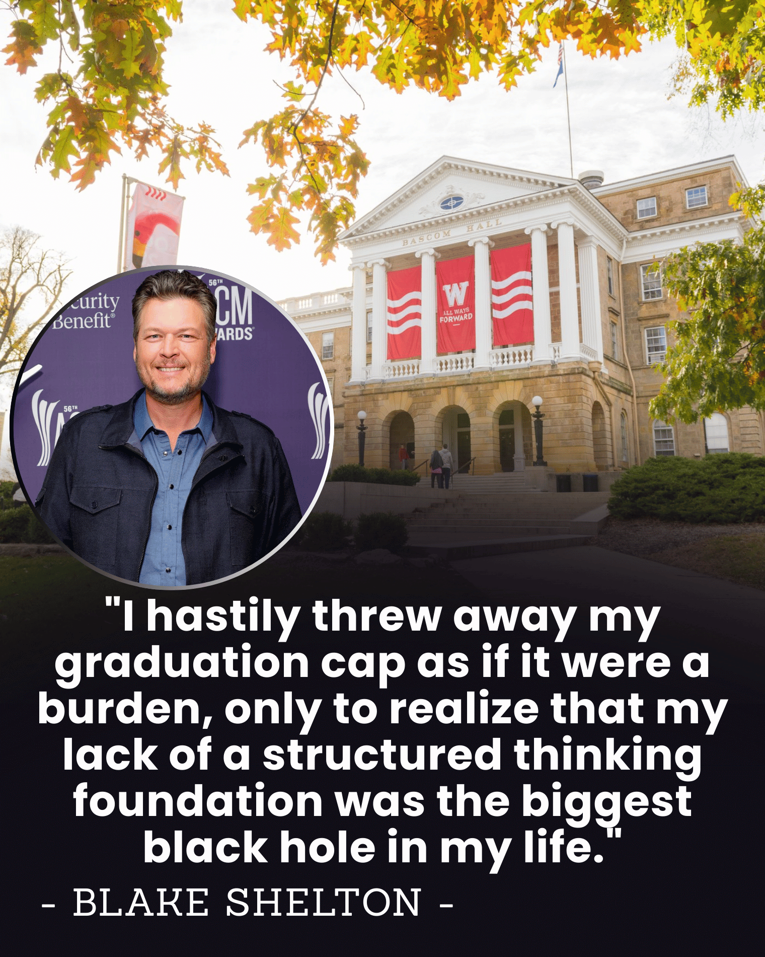 “I Threw Away My Cap” — Blake Shelton’s 10-Year Regret After Graduation: The Education Mistake That Nearly Killed His Songwriting Career.
