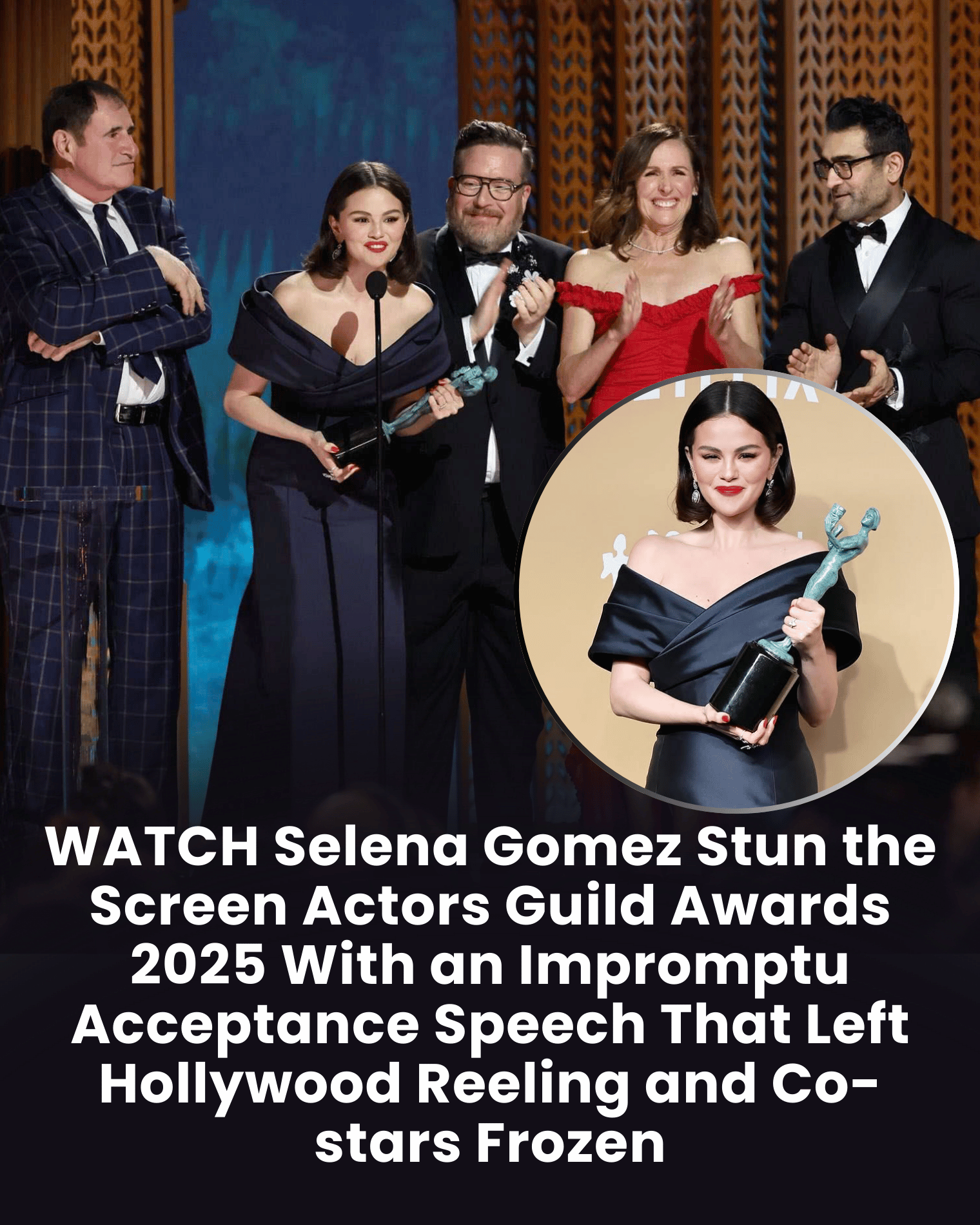 WATCH Selena Gomez Stun the Screen Actors Guild Awards 2025 With an Impromptu Acceptance Speech That Left Hollywood Reeling and Co-stars Frozen