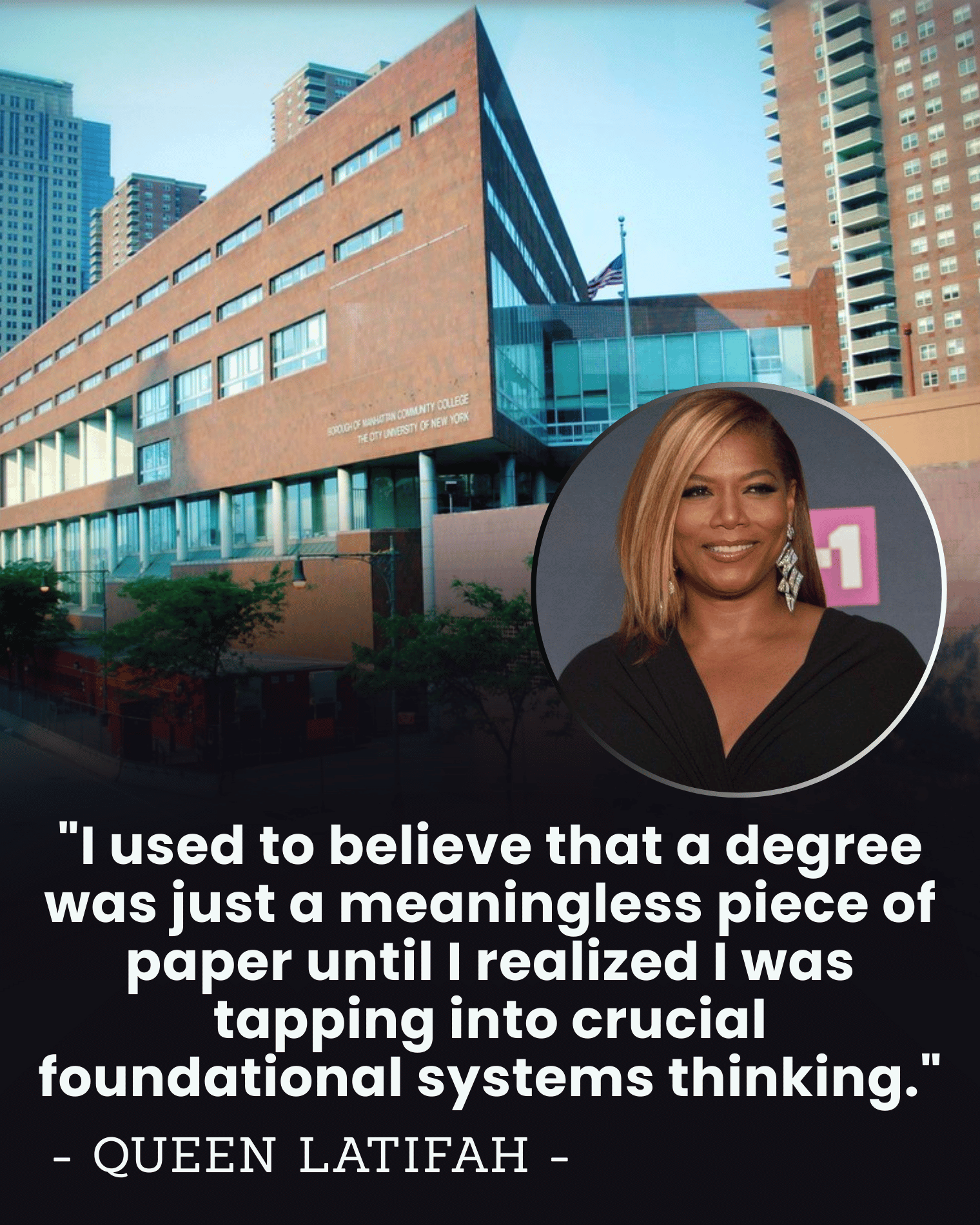 “I Walked Away Too Soon” — Queen Latifah’s Shocking Regret After Leaving College Midway: The Education Gap That Cost Her Years to Rebuild.