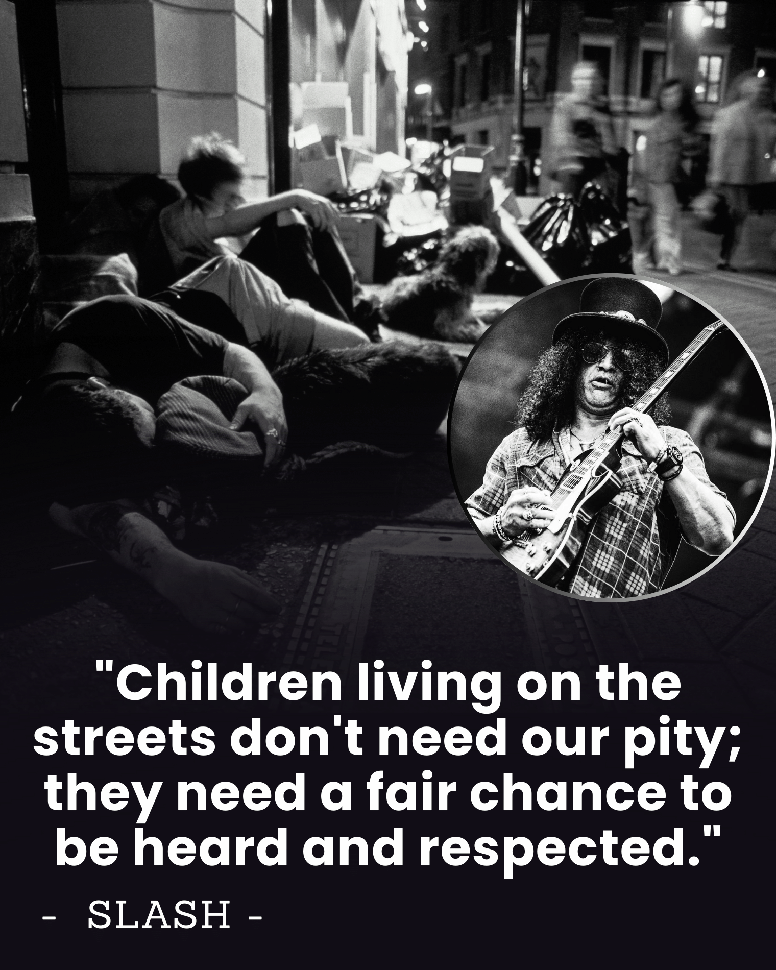 “They Don’t Need Pity — They Need a Chance”: How Slash Turned His Dark Past Into a Lifeline for LA’s Homeless Teens — and Why It’s Happening Now.
