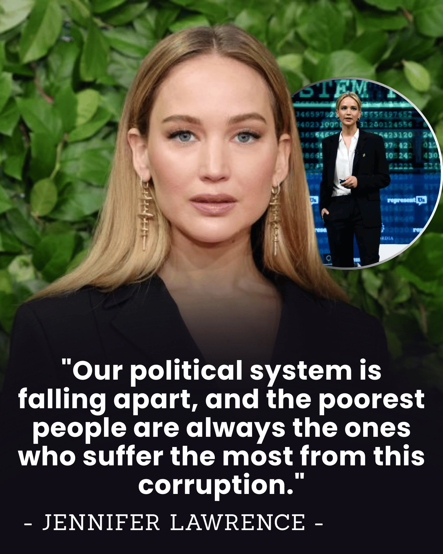 “The System Is Breaking” — Jennifer Lawrence Steps Out of Hollywood to Fight Corruption in All 50 States, Warning the Poorest Pay the Price Every Time.
