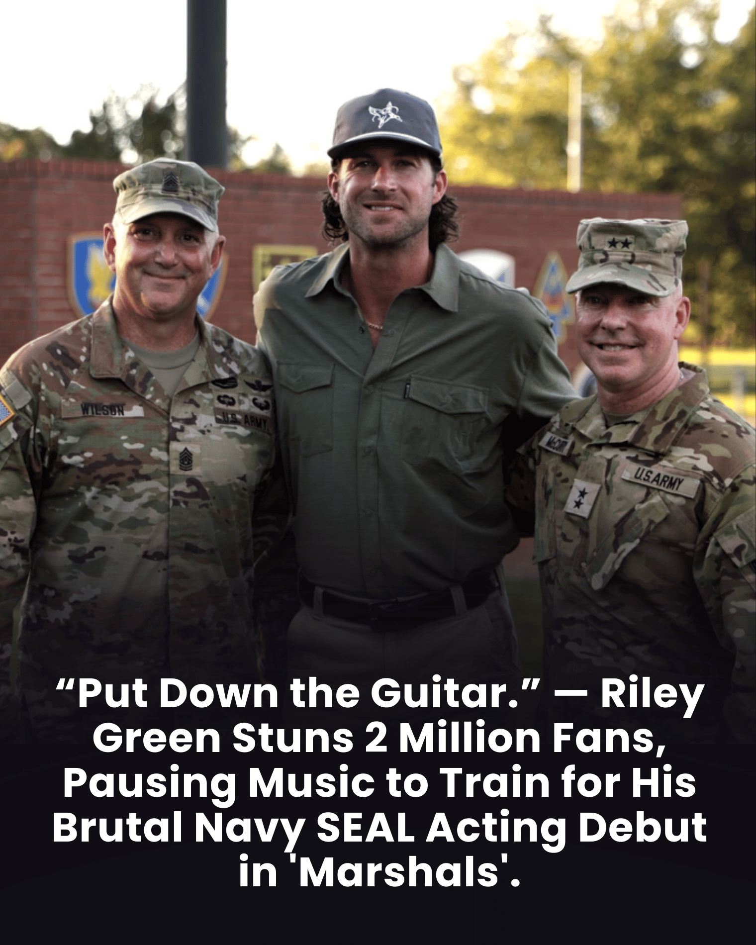 “Put Down the Guitar.” — Riley Green Stuns 2 Million Fans, Pausing Music to Train for His Brutal Navy SEAL Acting Debut in ‘Marshals’.