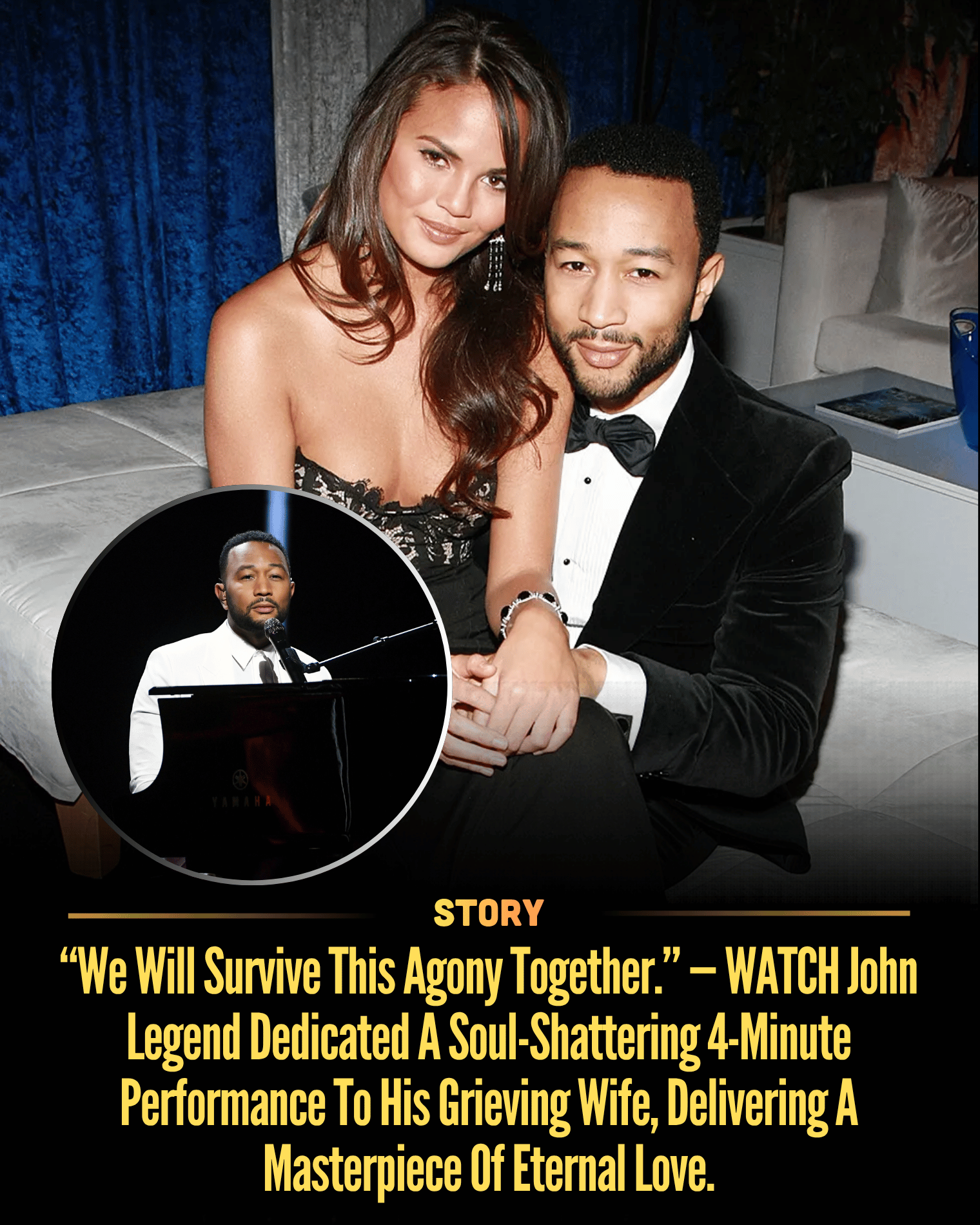 “We Will Survive This Agony Together.” — WATCH John Legend Dedicated A Soul-Shattering 4-Minute Performance To His Grieving Wife, Delivering A Masterpiece Of Eternal Love.