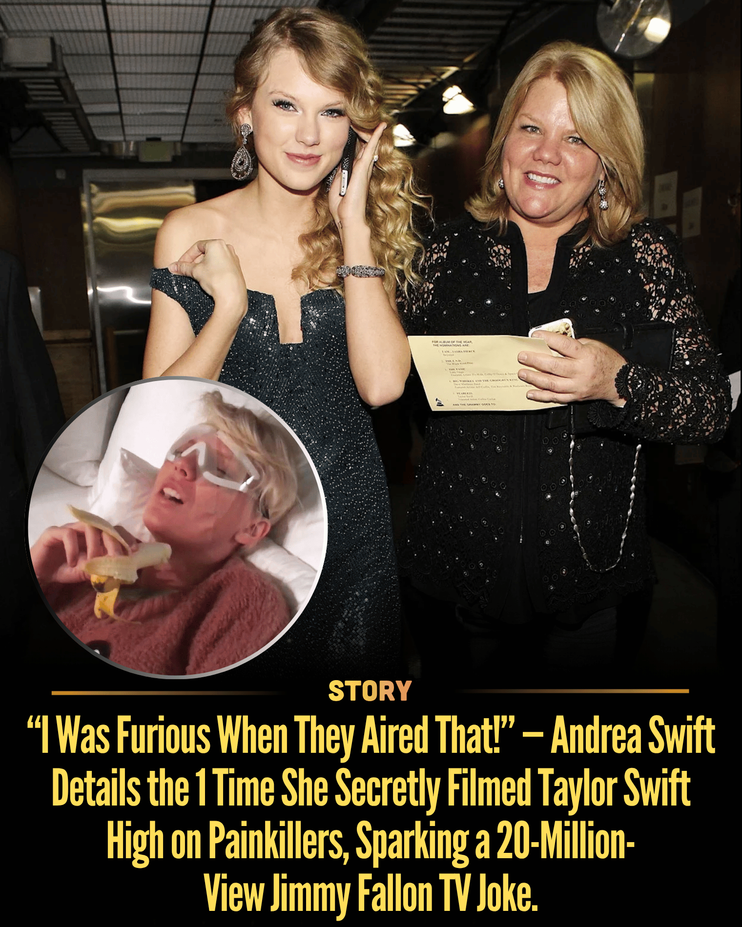 “I Was Furious When They Aired That!” — Andrea Swift Details the 1 Time She Secretly Filmed Taylor Swift High on Painkillers, Sparking a 20-Million-View Jimmy Fallon TV Joke.