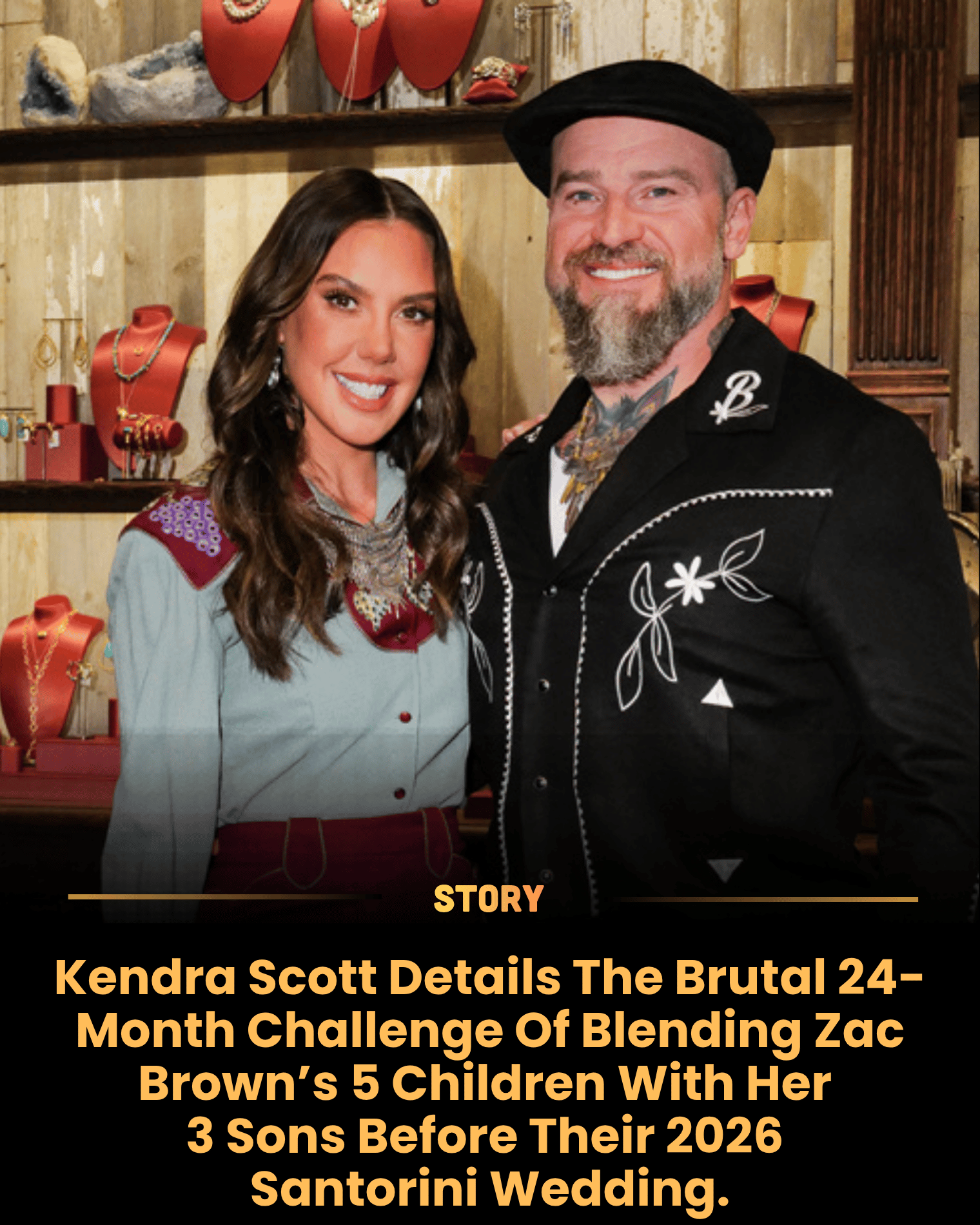 Kendra Scott Details The Brutal 24-Month Challenge Of Blending Zac Brown’s 5 Children With Her 3 Sons Before Their 2026 Santorini Wedding.