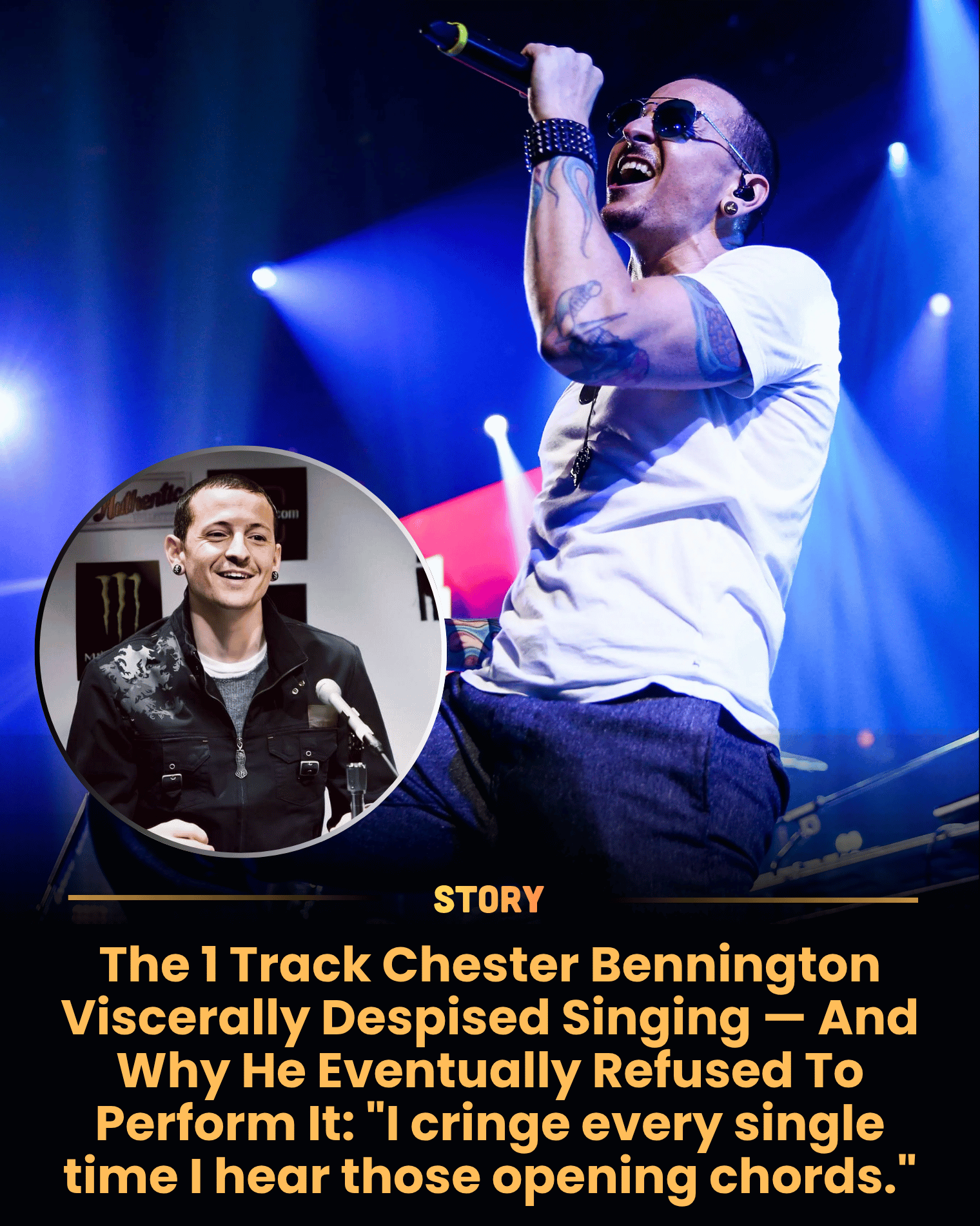 The 1 Track Chester Bennington Viscerally Despised Singing — And Why He Eventually Refused To Perform It: “I cringe every single time I hear those opening chords.”