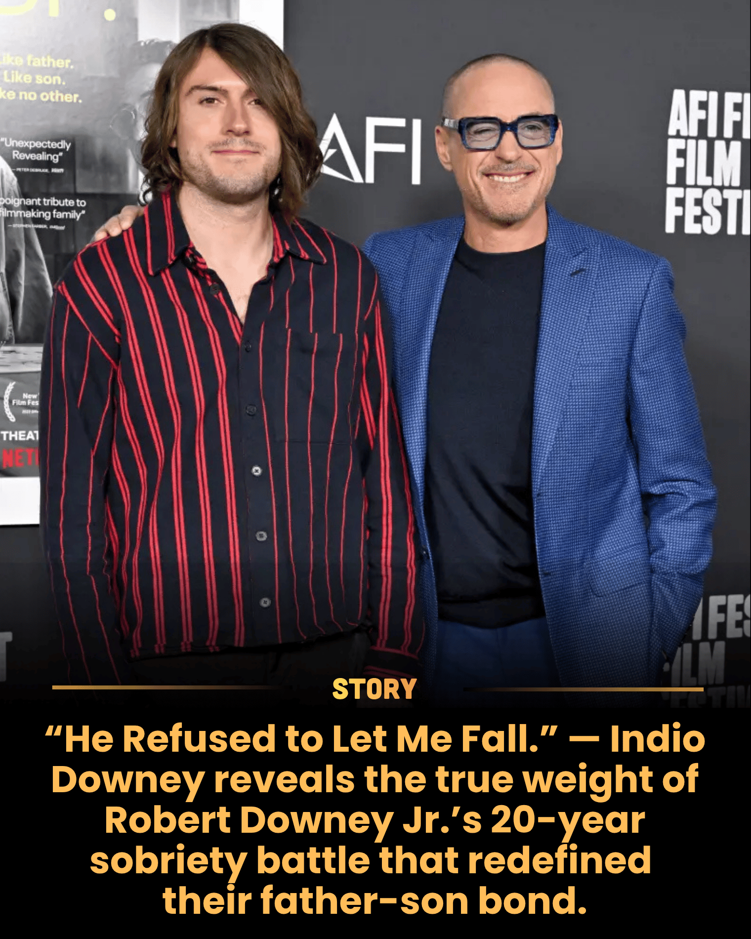 “He Refused to Let Me Fall.” — Indio Downey reveals the true weight of Robert Downey Jr.’s 20-year sobriety battle that redefined their father-son bond.