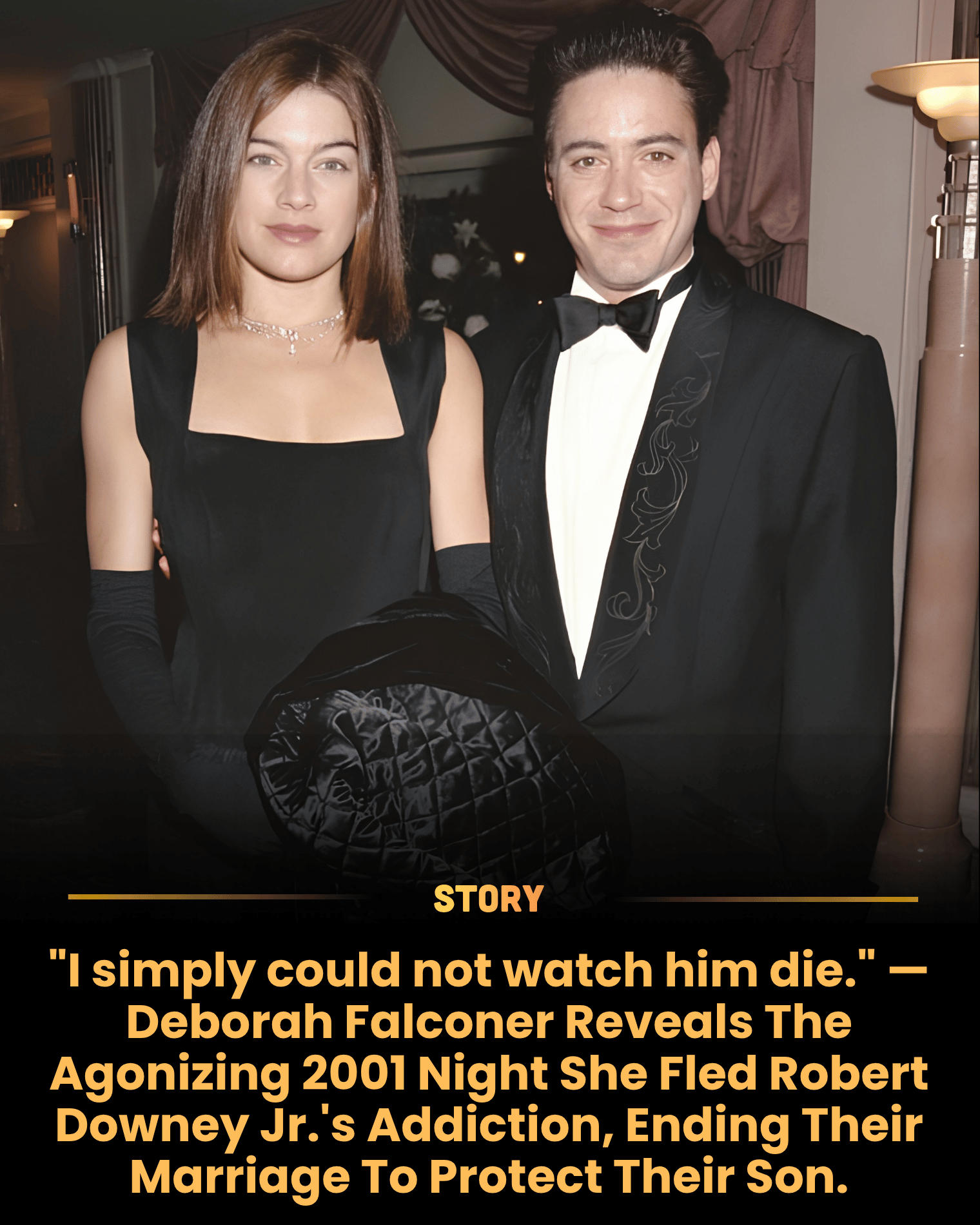 “I simply could not watch him die.” — Deborah Falconer Reveals The Agonizing 2001 Night She Fled Robert Downey Jr.’s Addiction, Ending Their Marriage To Protect Their Son.
