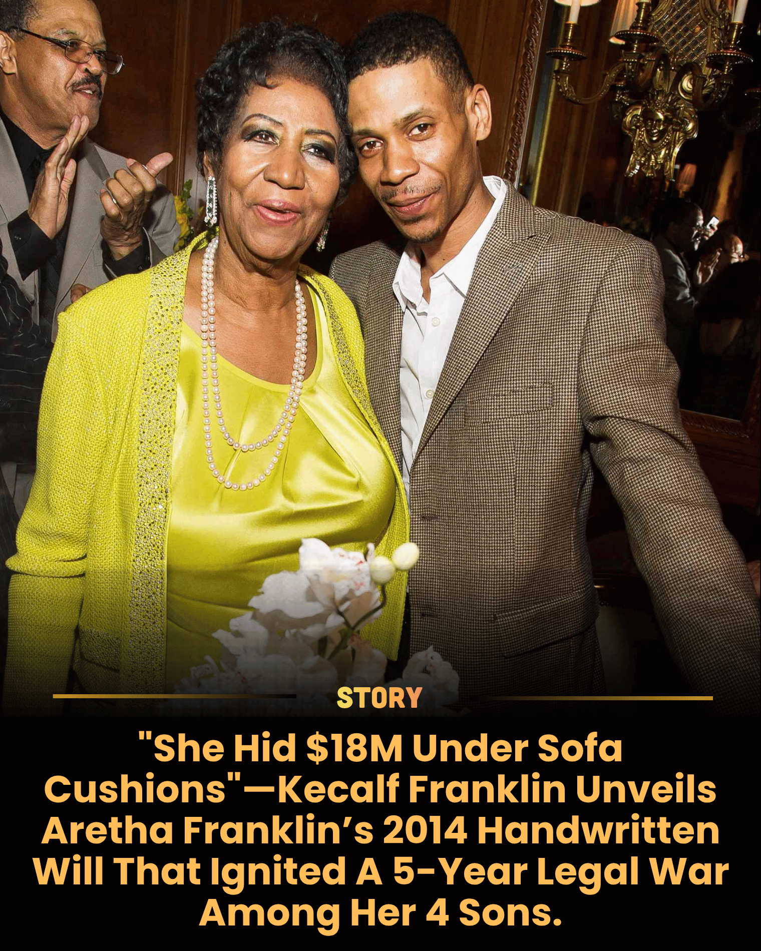 “She Hid $18M Under Sofa Cushions”—Kecalf Franklin Unveils Aretha Franklin’s 2014 Handwritten Will That Ignited A 5-Year Legal War Among Her 4 Sons.