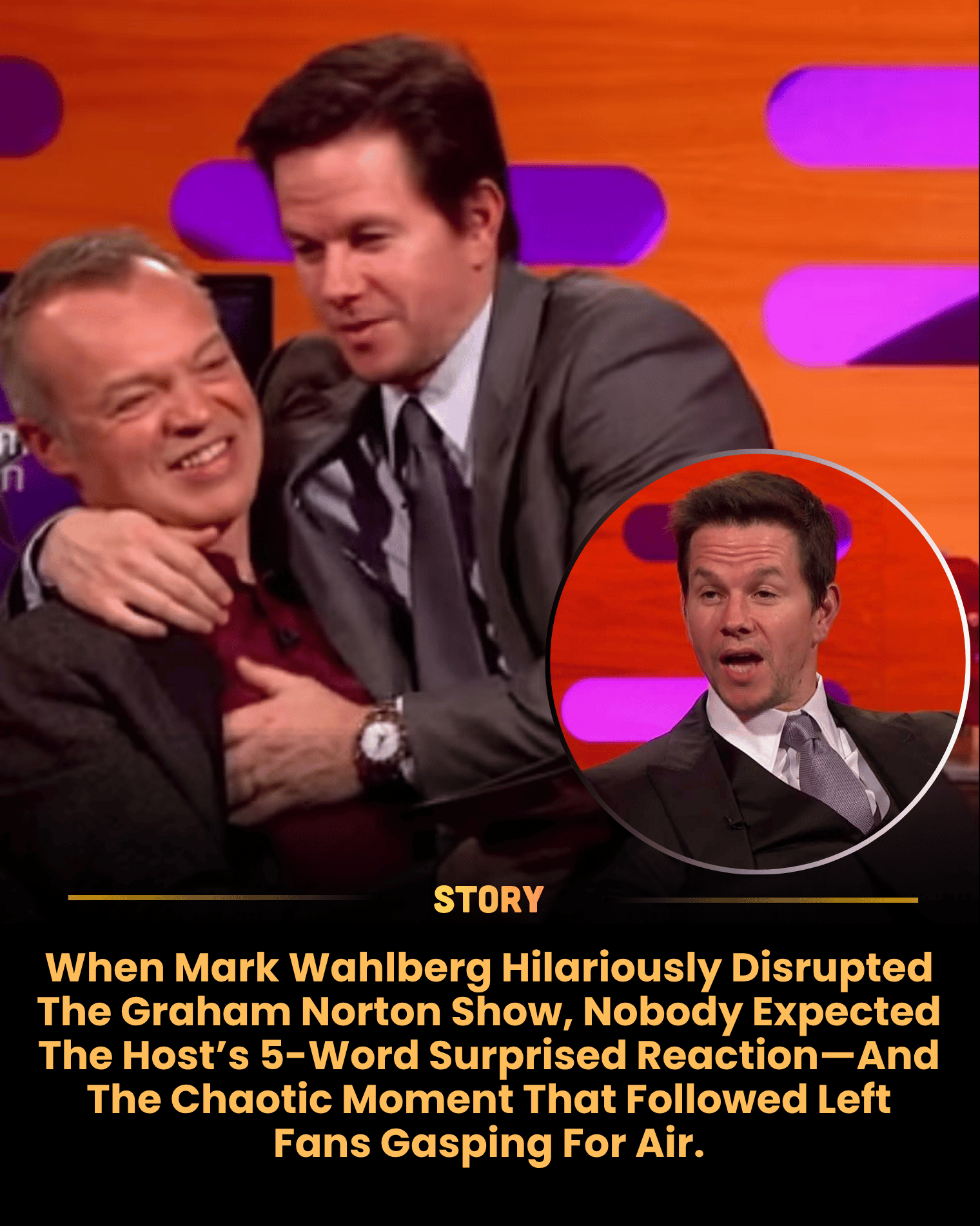 When Mark Wahlberg Hilariously Disrupted The Graham Norton Show, Nobody Expected The Host’s 5-Word Surprised Reaction—And The Chaotic Moment That Followed Left Fans Gasping For Air.