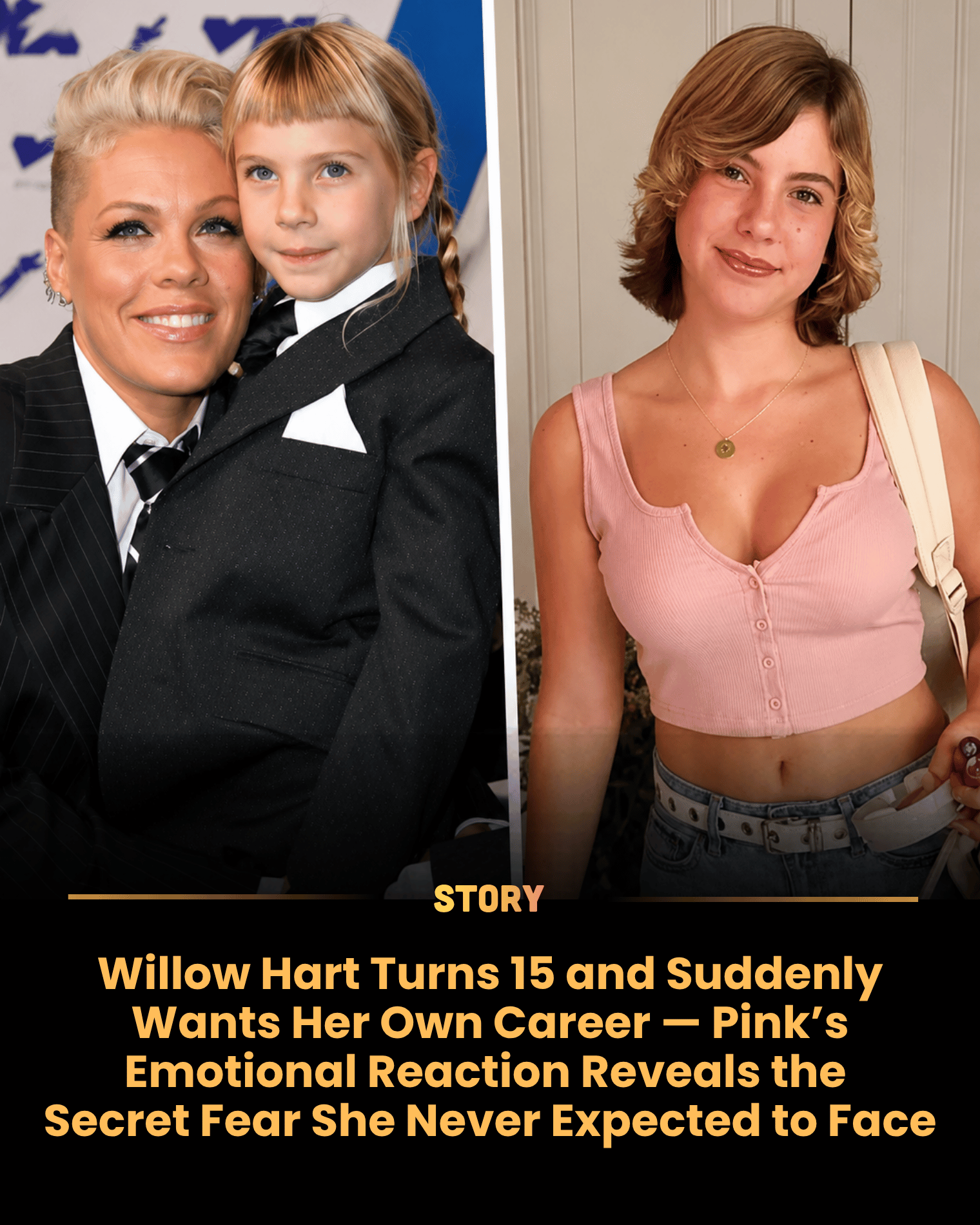 Willow Hart Turns 15 and Suddenly Wants Her Own Career — Pink’s Emotional Reaction Reveals the Secret Fear She Never Expected to Face