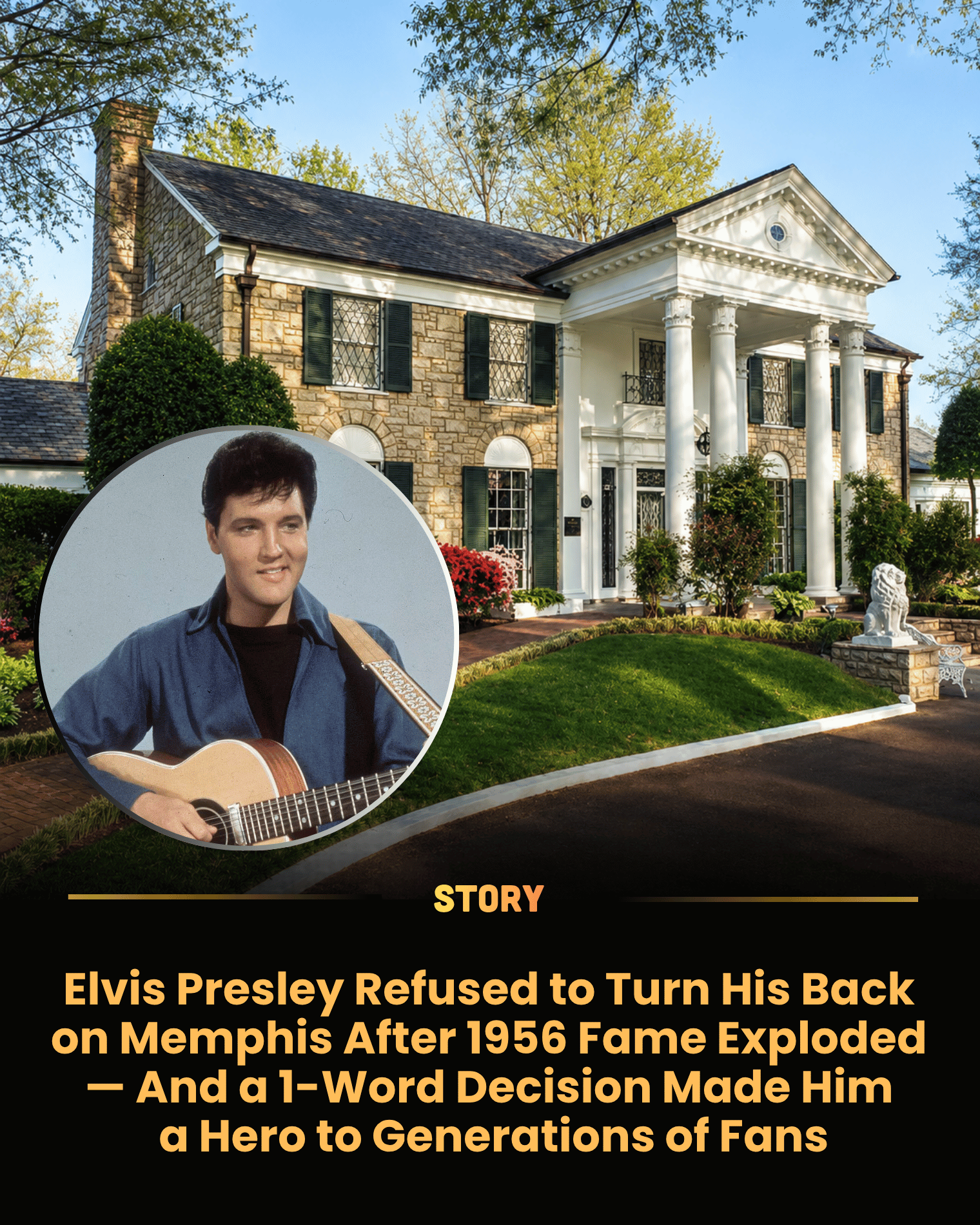 Elvis Presley Refused to Turn His Back on Memphis After 1956 Fame Exploded — And a 1-Word Decision Made Him a Hero to Generations of Fans
