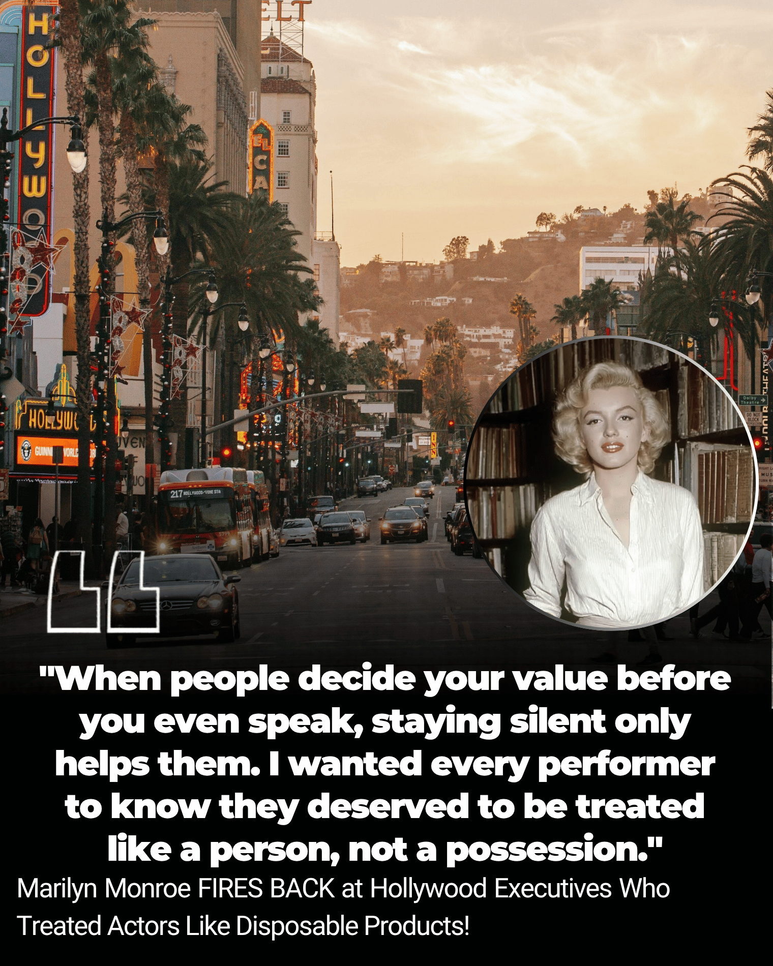 Marilyn Monroe FIRES BACK at Hollywood Executives Who Treated Actors Like Disposable Products!