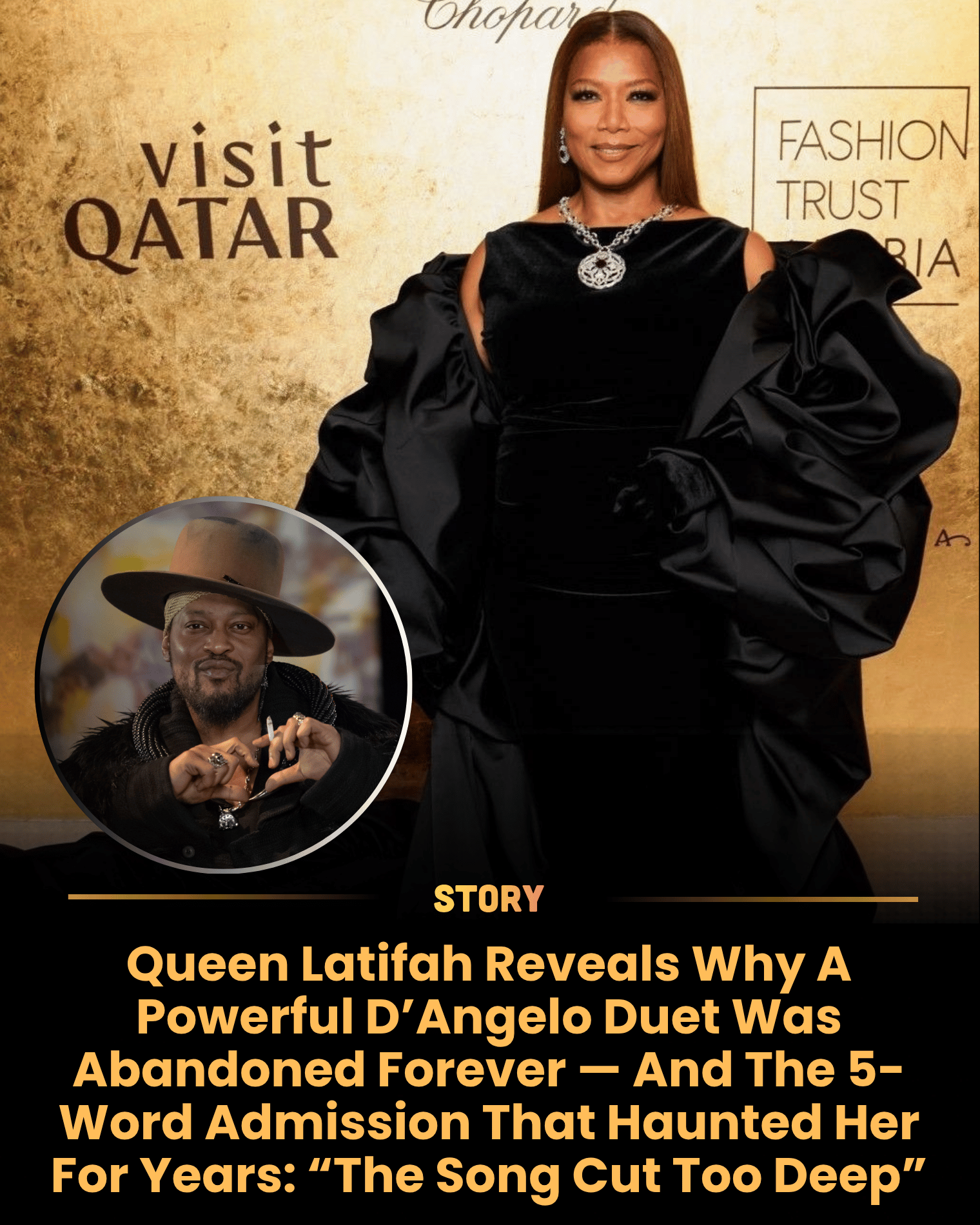 Queen Latifah Reveals Why A Powerful D’Angelo Duet Was Abandoned Forever — And The 5-Word Admission That Haunted Her For Years: “The Song Cut Too Deep”
