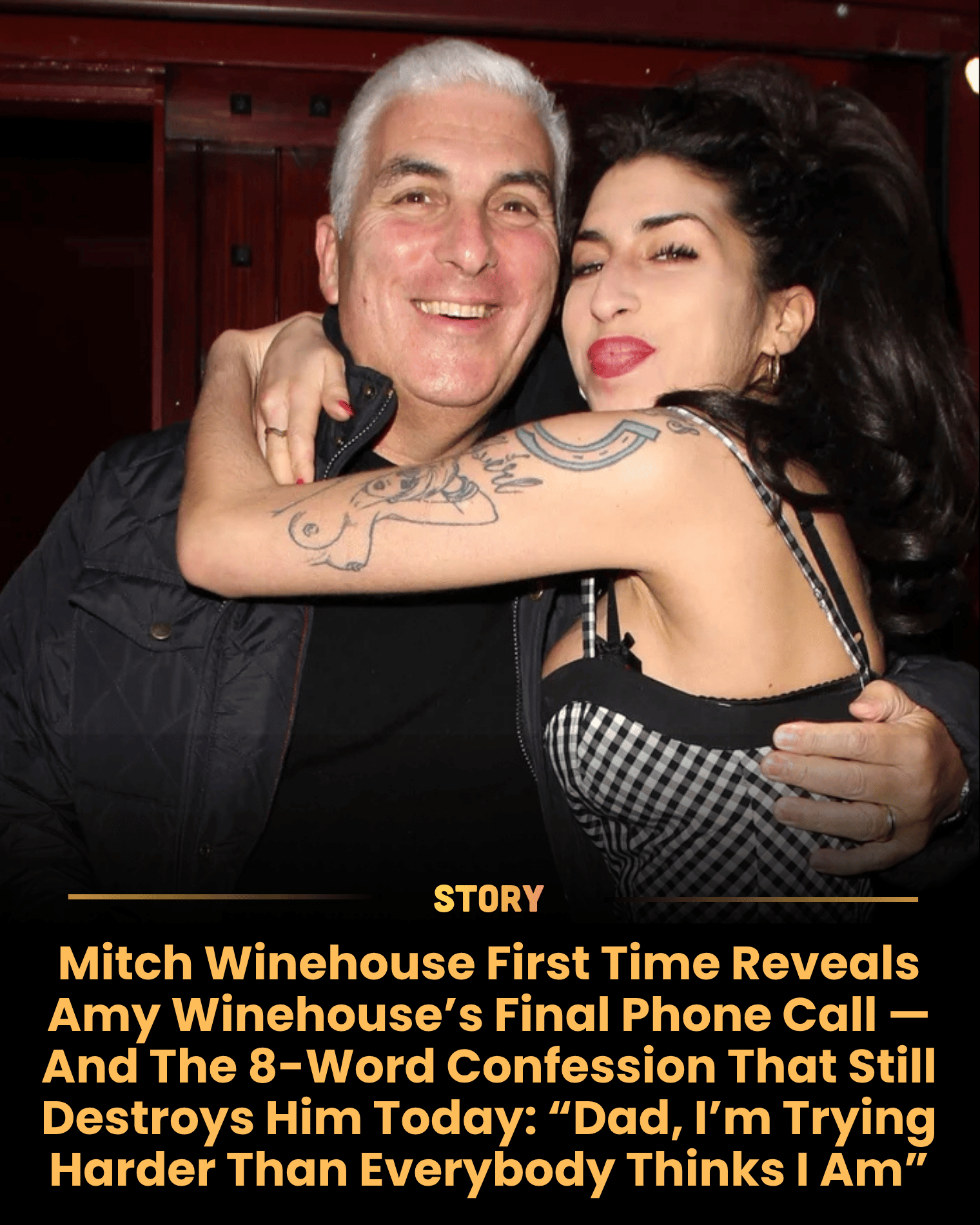 Mitch Winehouse First Time Reveals Amy Winehouse’s Final Phone Call — And The 8-Word Confession That Still Destroys Him Today: “Dad, I’m Trying Harder Than Everybody Thinks I Am”