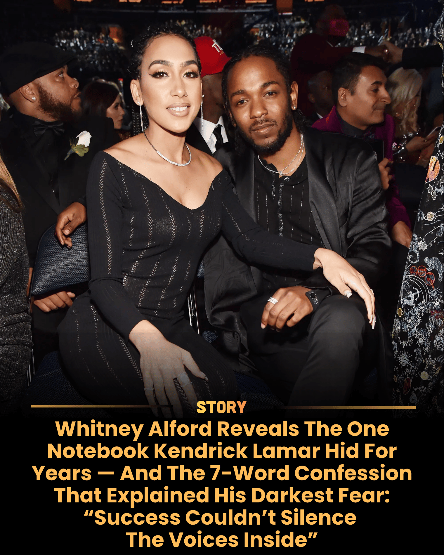 Whitney Alford Reveals The One Notebook Kendrick Lamar Hid For Years — And The 7-Word Confession That Explained His Darkest Fear: “Success Couldn’t Silence The Voices Inside”Long before Kendrick Lamar became the first rapper to win the Pulitzer Prize for DAMN. in 2018, he was a teenager carrying notebooks through the streets of Compton. Whitney Alford watched him fill page after page with lyrics inspired by gang violence, poverty, and the pressure surrounding young Black men in Los Angeles. After good kid, m.A.A.d city exploded in 2012, fame arrived faster than either expected. Yet the success only intensified Kendrick’s internal struggles. While collecting Grammys and headlining arenas, he privately battled survivor’s guilt over friends who never escaped Compton. The emotional burden eventually surfaced throughout Mr. Morale & The Big Steppers, where Kendrick confronted therapy, trauma, and self-doubt. Whitney later saw the same notebooks that contained future classics also reveal a man terrified that achievement could never fully erase the pain he carried from childhood.