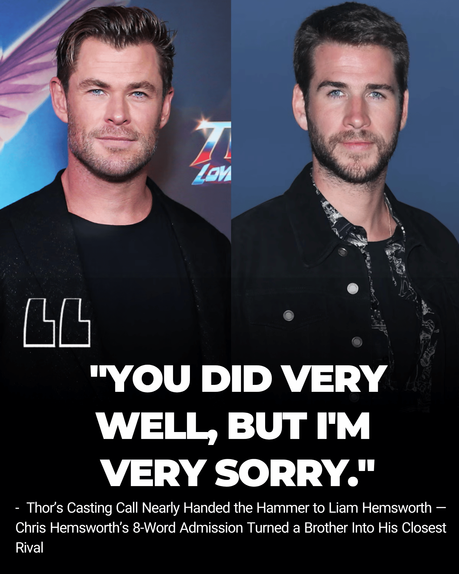 Thor’s Casting Call Nearly Handed the Hammer to Liam Hemsworth — Chris Hemsworth’s 8-Word Admission Turned a Brother Into His Closest Rival became a real-life Hollywood twist worthy of Asgard itself.